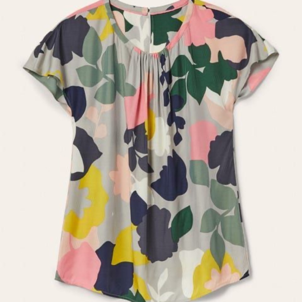 Boden Ravello Silk Blend Multi Top